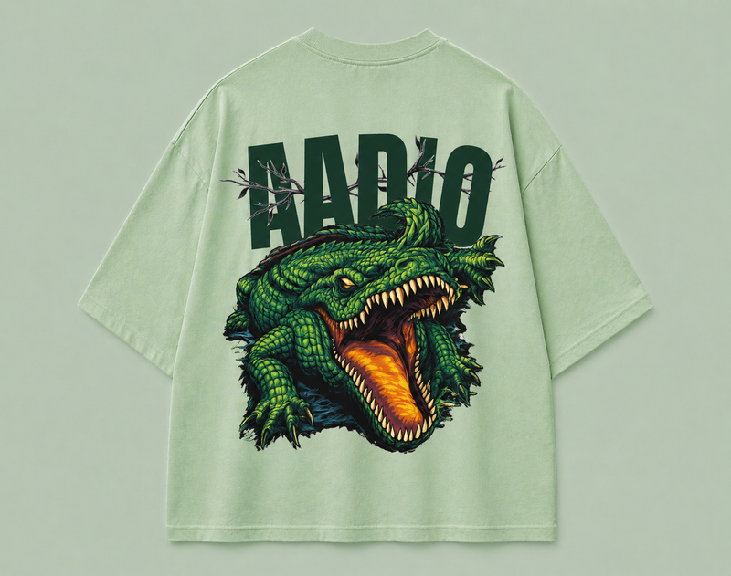 Green Crocodile Oversized Tee – AADIO