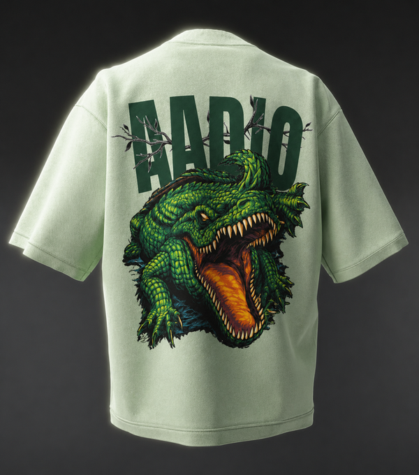 Green Crocodile Oversized Tee – AADIO