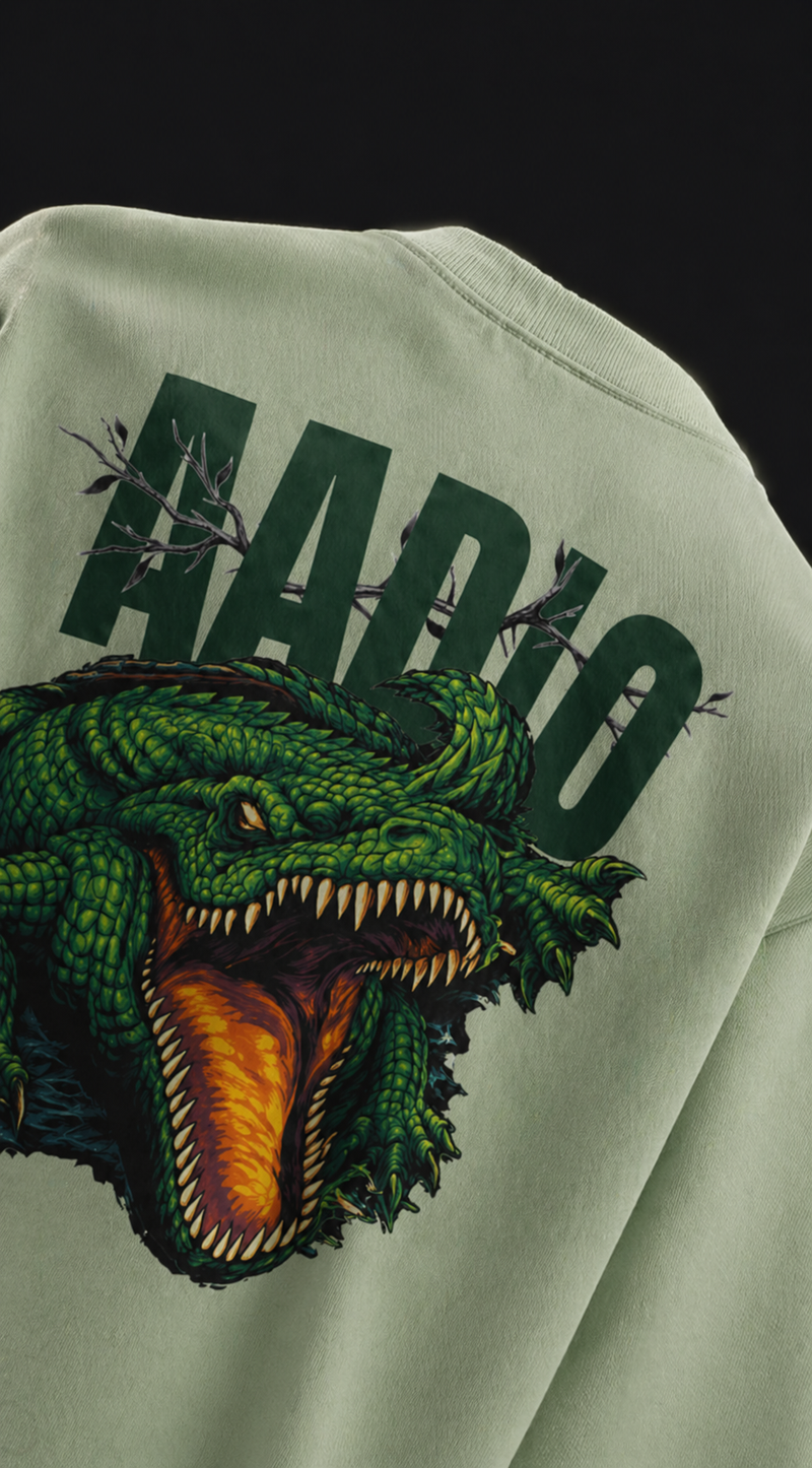 Green Crocodile Oversized Tee – AADIO