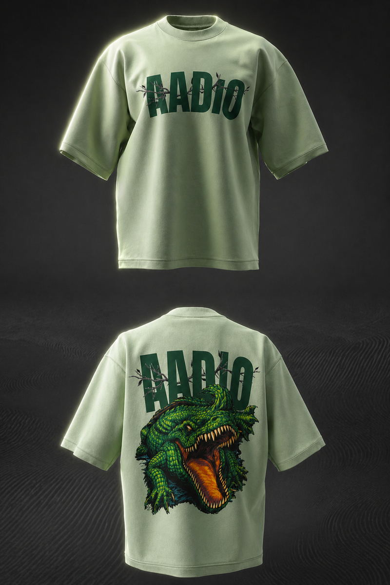 Green Crocodile Oversized Tee – AADIO