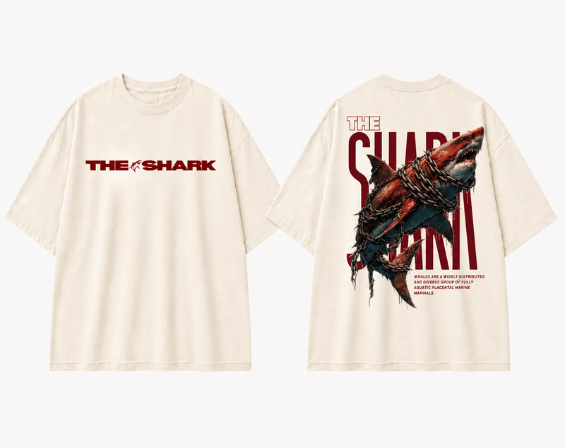 Damage Shark Oversized Tee – AADIO