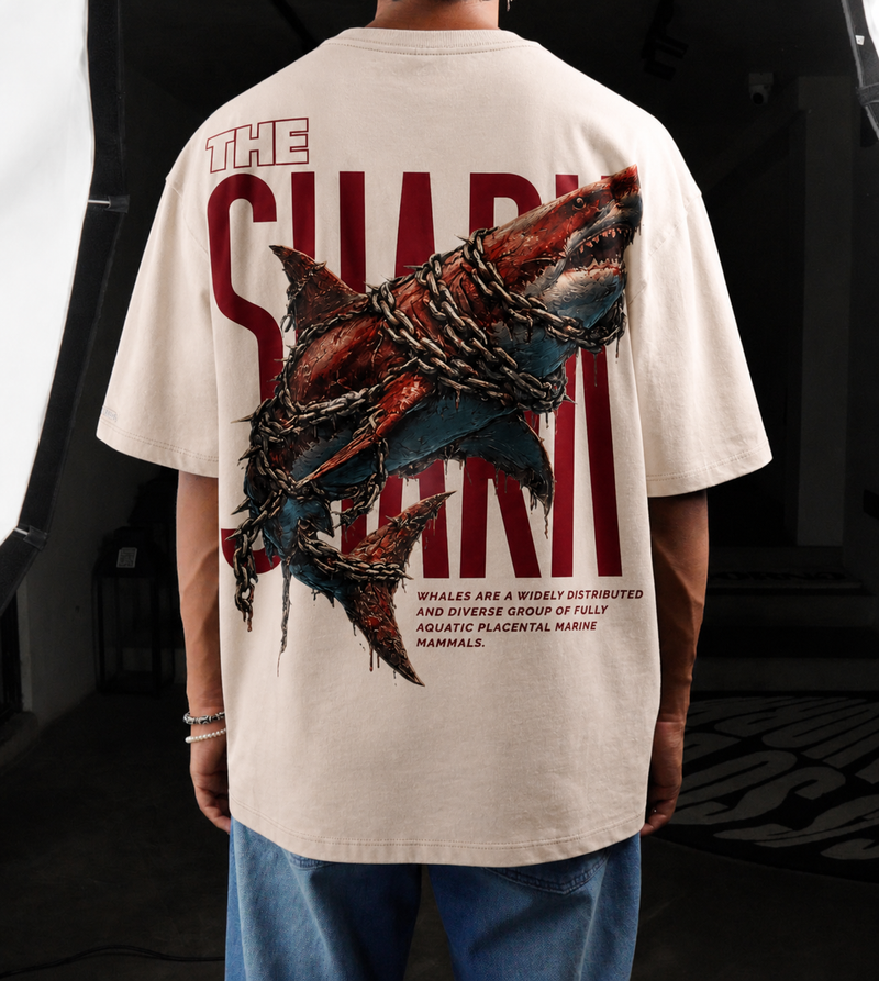Damage Shark Oversized Tee – AADIO