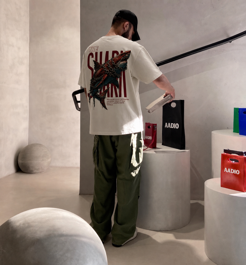 Damage Shark Oversized Tee – AADIO